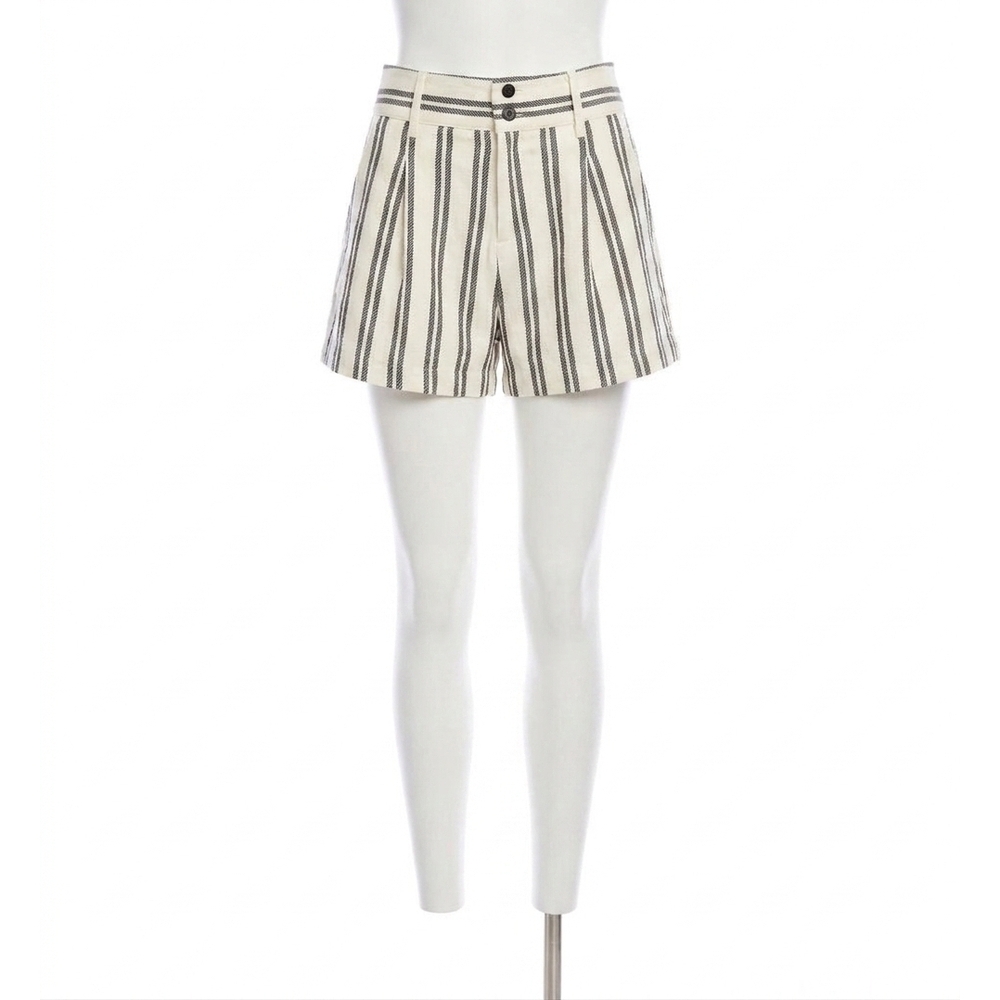 NEW FIFTEEN TWENTY cece pleated trouser shorts in stripe